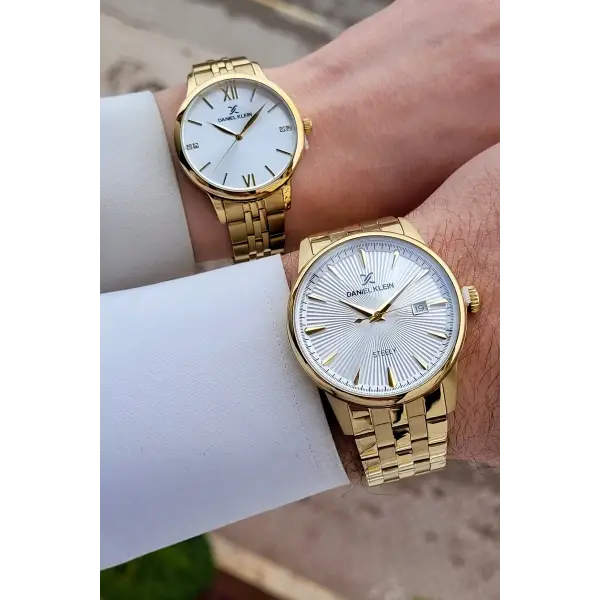 Gold Renk Sevgili Çift Kol Saati STISTE38