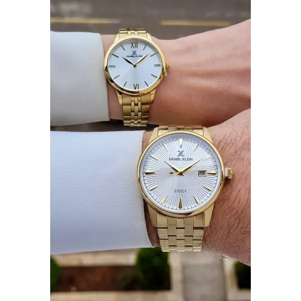 Gold Renk Sevgili Çift Kol Saati STISTE38