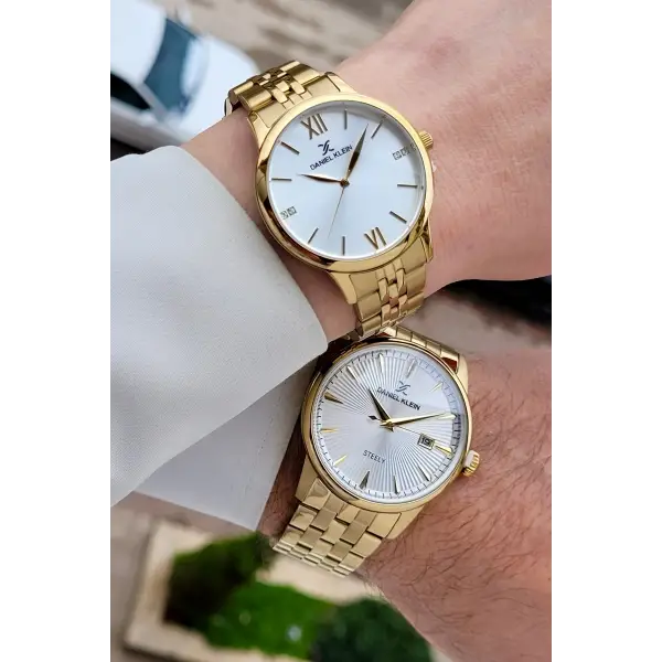 Gold Renk Sevgili Çift Kol Saati STISTE38