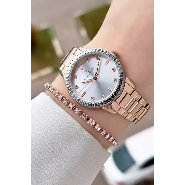 Rose Renk 34 Mm Kadın Kol Saati ve Bileklik