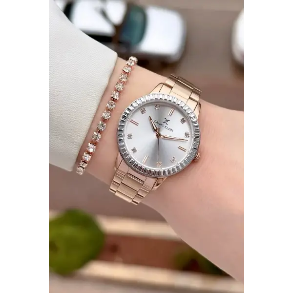 Rose Renk 34 Mm Kadın Kol Saati ve Bileklik