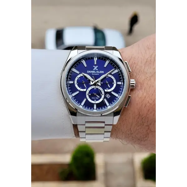 Kadranı Lacivert Kordonu Gümüş Renk 44 mm İç Göstergeleri Aktif Erkek Kol Saati