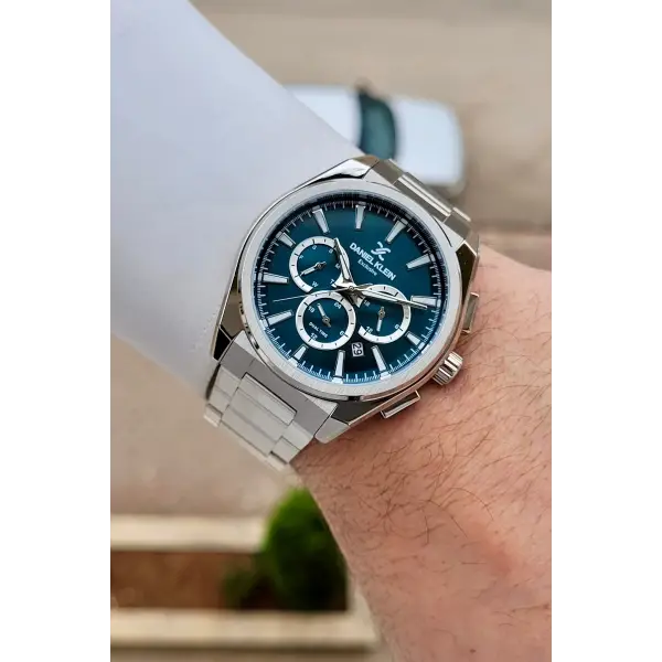 Kadranı Mavi Kordonu Gümüş Renk 44 mm İç Göstergeleri Aktif Erkek Kol Saati