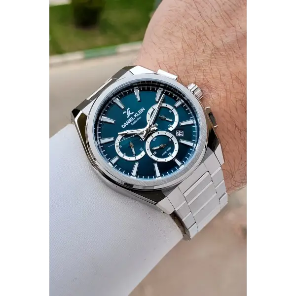 Kadranı Mavi Kordonu Gümüş Renk 44 mm İç Göstergeleri Aktif Erkek Kol Saati