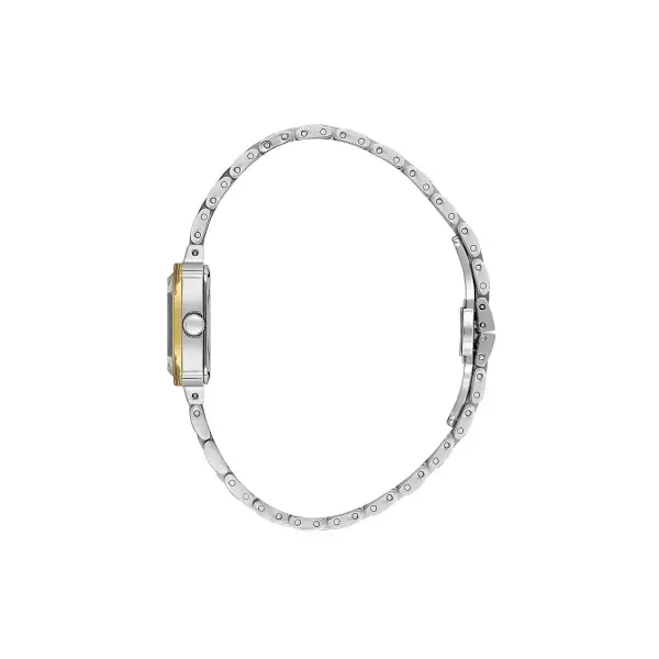 Gold Gümüş Renk Hediye Paketli 23 Mm Kare Kadın Kol Saati ve Bileklik