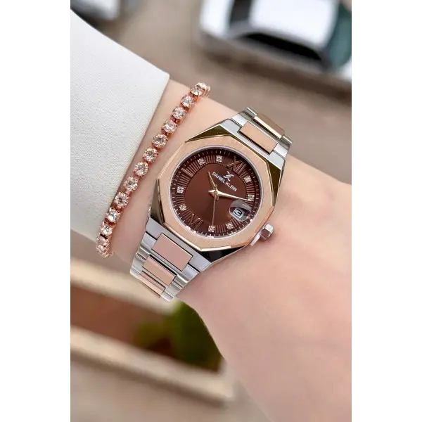 Rose Gümüş Renk Hediye Paketli 30 Mm Kadın Kol Saati ve Bileklik