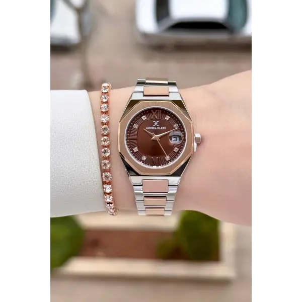 Rose Gümüş Renk Hediye Paketli 30 Mm Kadın Kol Saati ve Bileklik