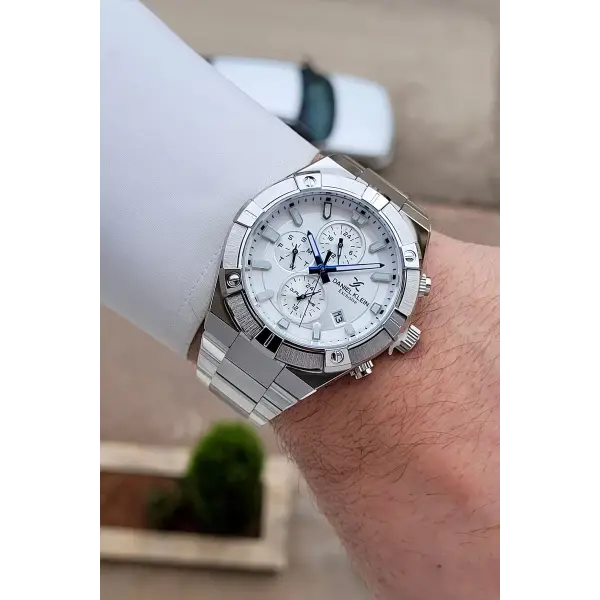 Gümüş Renk 45 mm İç Göstergeleri Aktif Erkek Kol Saati