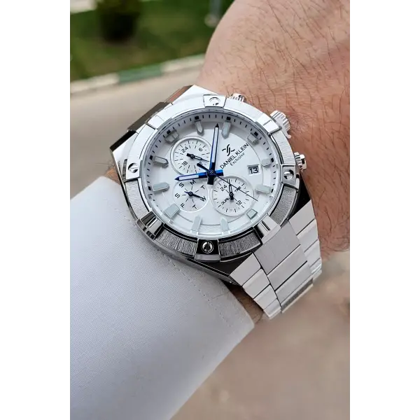 Gümüş Renk 45 mm İç Göstergeleri Aktif Erkek Kol Saati