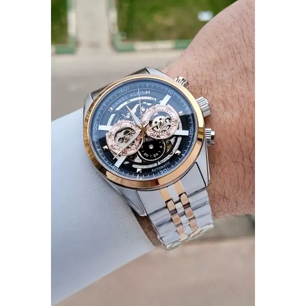 Rose Gümüş Renk Otomatik 42 mm İç Göstergeleri Aktif Erkek Kol Saati