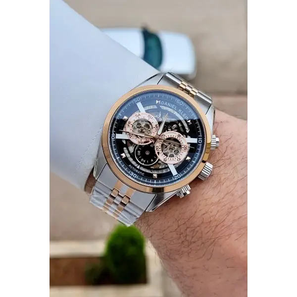 Rose Gümüş Renk Otomatik 42 mm İç Göstergeleri Aktif Erkek Kol Saati