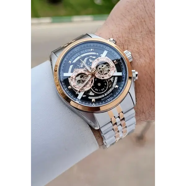 Rose Gümüş Renk Otomatik 42 mm İç Göstergeleri Aktif Erkek Kol Saati