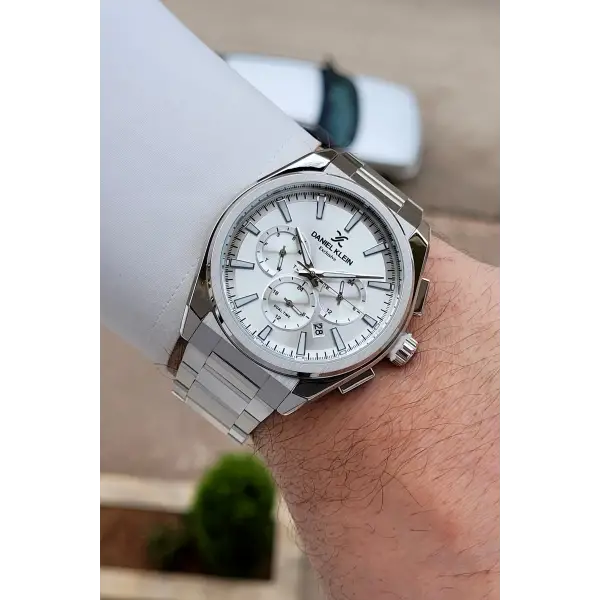 Gümüş Renk 44 mm Hediye Paketli İç Göstergeleri Aktif Erkek Kol Saati