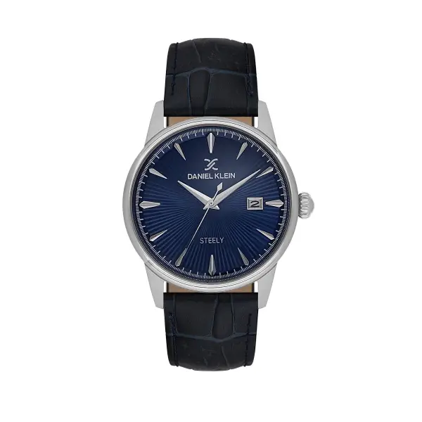 Kasası Gümüş Kordonu Lacivert Renk 41,5 mm Full Çelik Kasa Erkek Kol Saati