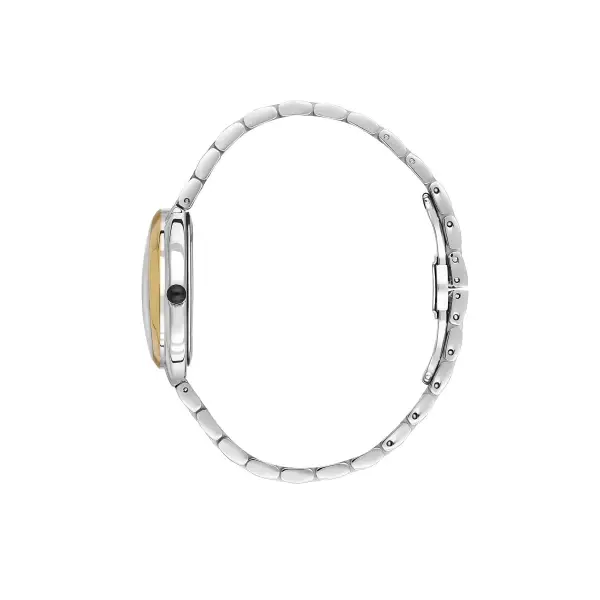 Kadranı Yeşil Kodronu Gold Gümüş Renk 25 Mm Kadın Kol Saati ve Bileklik