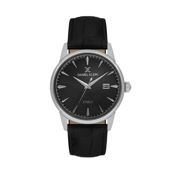 Kasası Gümüş Kordonu Siyah Renk 41,5 mm Full Çelik Kasa Erkek Kol Saati