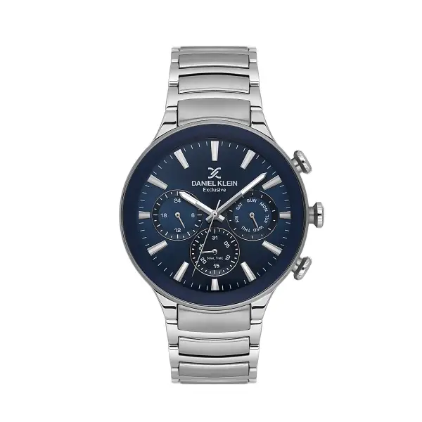 Kadranı Lacivert Kordonu Gümüş Renk Hediye Paketli İç Göstergeleri Aktif Erkek Kol Saati