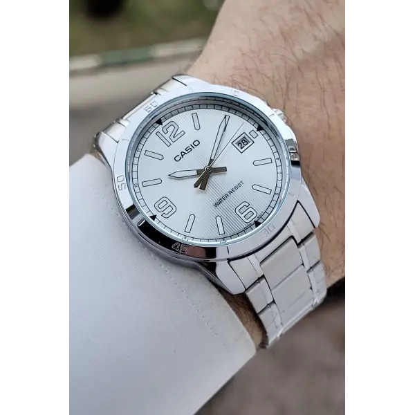 Gümüş Renk Hediye Paketli Erkek Kol Saati