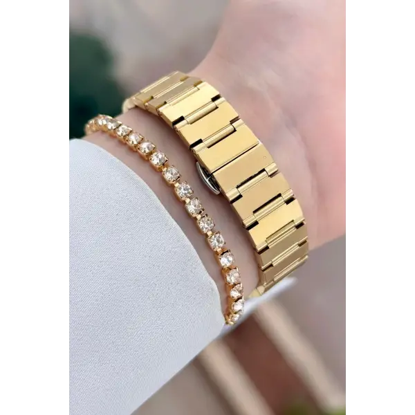 Santa Barbara Polo & Racquet Club Kadranı Bordo Kodronu Gold Renk 23,5 Mm Kadın Kol Saati ve Bileklik