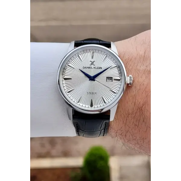 Gümüş Renk 41,5 mm Full Çelik Kasa Erkek Kol Saati