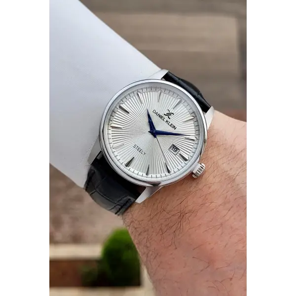 Gümüş Renk 41,5 mm Full Çelik Kasa Erkek Kol Saati