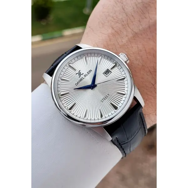 Gümüş Renk 41,5 mm Full Çelik Kasa Erkek Kol Saati