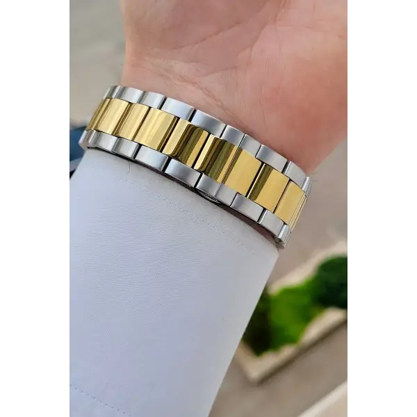 Kadranı Yeşil Sarı Beyaz Renk Takvim ve Gün İç Göstergeleri Aktif Fonksiyonlu Erkek Kol Saati