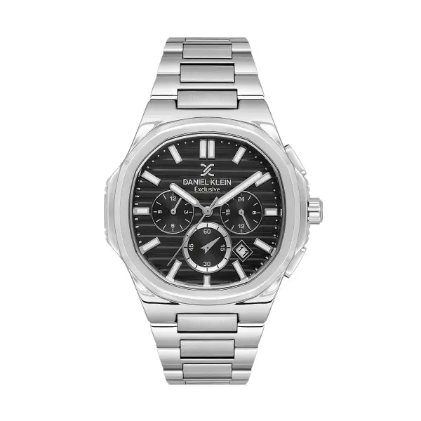 Kadranı Siyah Kordonu Gümüş Renk İç Göstergeleri Aktif Erkek Kol Saati