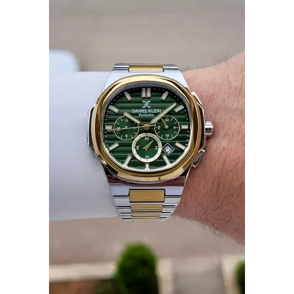 Kadranı Yeşil Kordonu Gümüş Renk İç Göstergeleri Aktif Erkek Kol Saati