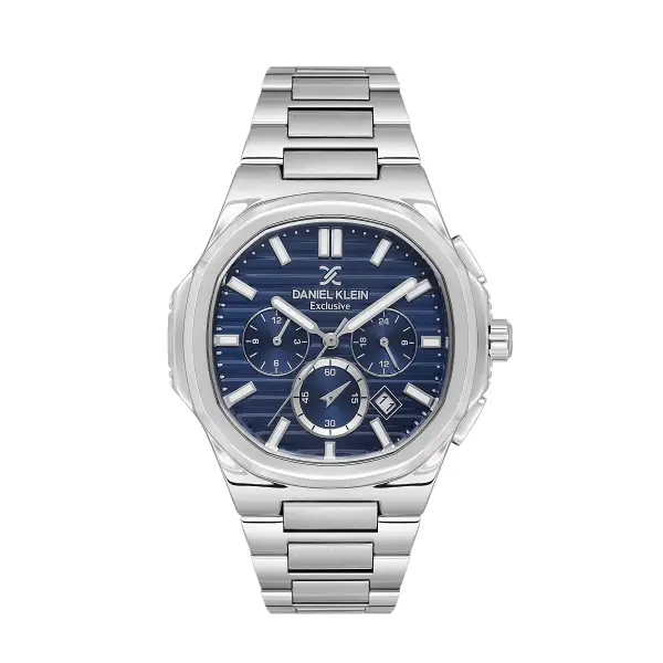 Kadranı Lacivert Kordonu Gümüş Renk İç Göstergeleri Aktif Erkek Kol Saati