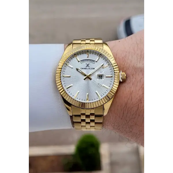 Gold Renk Hediye Paketli Erkek Kol Saati