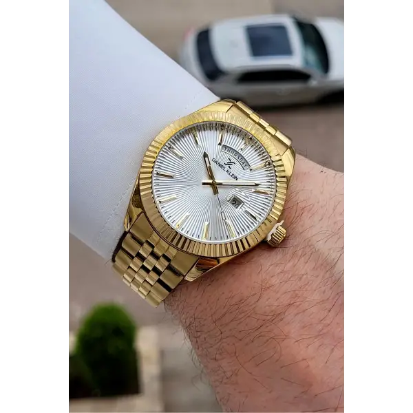 Gold Renk Hediye Paketli Erkek Kol Saati