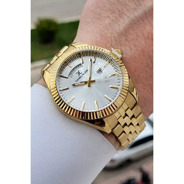 Gold Renk Hediye Paketli Erkek Kol Saati