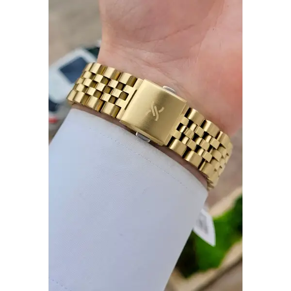 Gold Renk Hediye Paketli Erkek Kol Saati