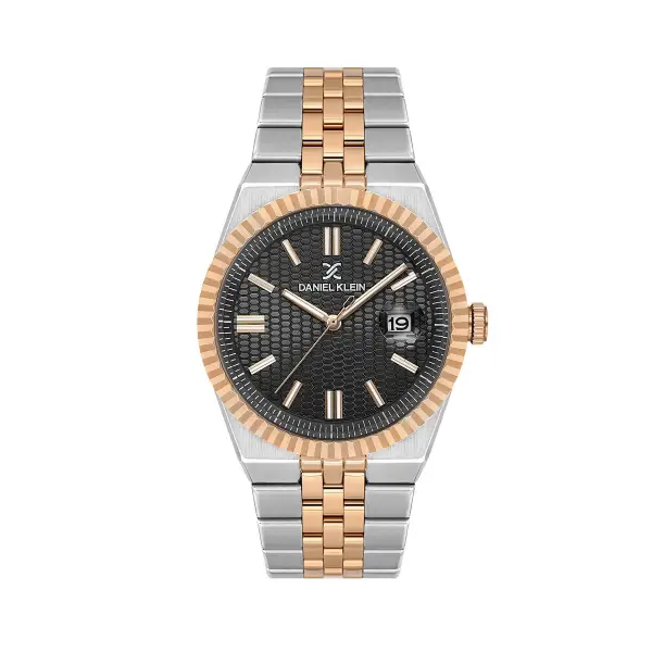 Kadranı Siyah Kordonu Rose Gümüş Renk 41 Mm Erkek Kol Saati