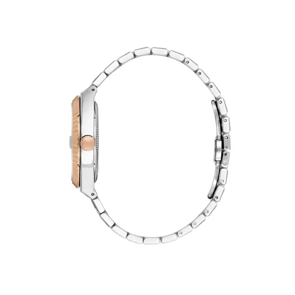 Kadranı Siyah Kordonu Rose Gümüş Renk 41 Mm Erkek Kol Saati