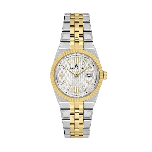 Gold Gümüş Renk 30 mm Kadın Kol Saati ve Bileklik