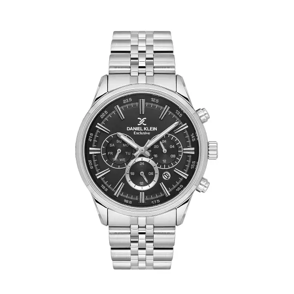 Kadranı Siyah Kordonu Gümüş Renk 43 Mm 5 ATM Erkek Kol Saati