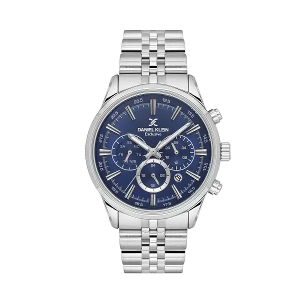 Kadranı Lacivert Kordonu Gümüş Renk 43 Mm 5 ATM Erkek Kol Saati