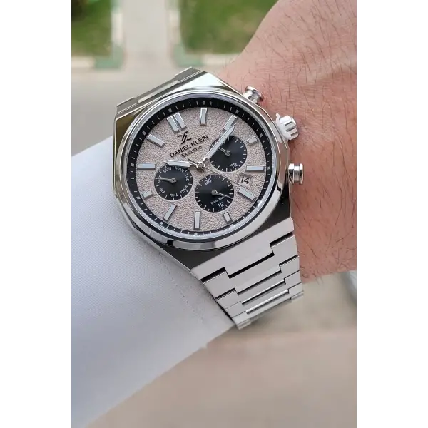 Kadranı Kahverengi Kordonu Gümüş Renk 43 mm Erkek Kol Saati