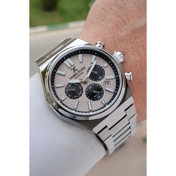 Kadranı Kahverengi Kordonu Gümüş Renk 43 mm Erkek Kol Saati