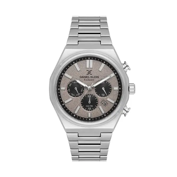 Kadranı Kahverengi Kordonu Gümüş Renk 43 mm Erkek Kol Saati