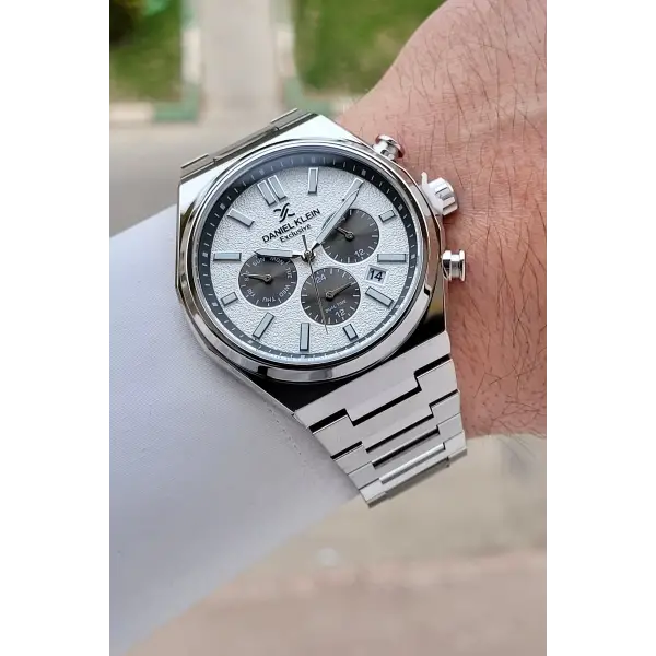 Gümüş Renk 43 mm Erkek Kol Saati