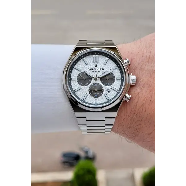 Gümüş Renk 43 mm Erkek Kol Saati