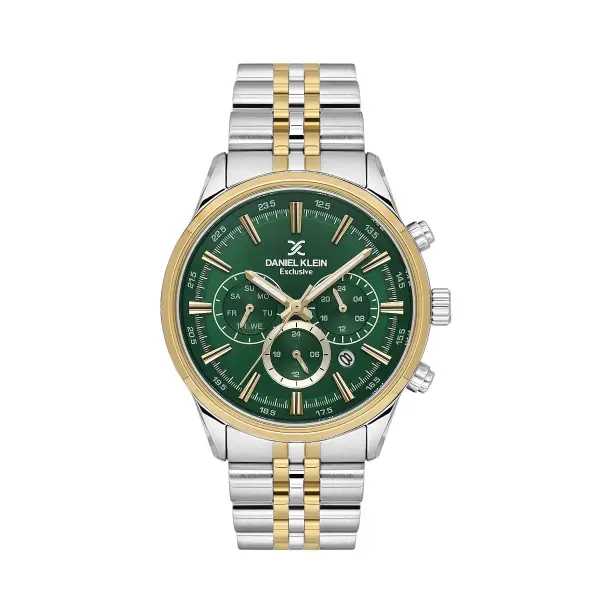 Kadranı Yeşil Kordonu Gold Gümüş Renk 43 Mm 5 ATM Erkek Kol Saati