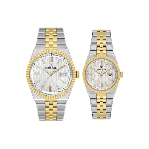 Gold Gümüş Renk Sevgili Çift Kol Saati