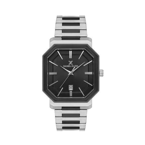 Gümüş Siyah Renk Erkek Kol Saati