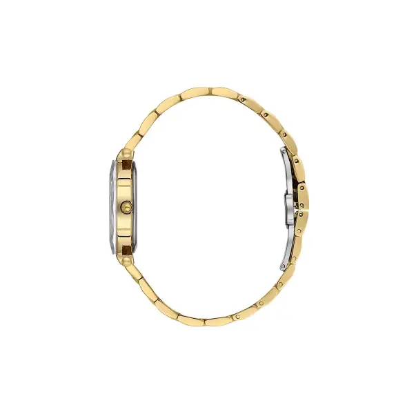 Kadranı Bordo Kordonu Gold Renk 22 mm Kadın Kol Saati ve Bileklik