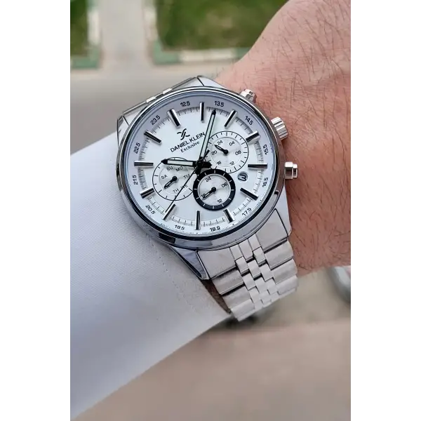 Gümüş Renk 43 Mm 5 ATM Erkek Kol Saati