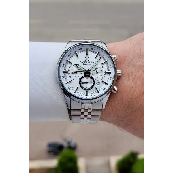 Gümüş Renk 43 Mm 5 ATM Erkek Kol Saati